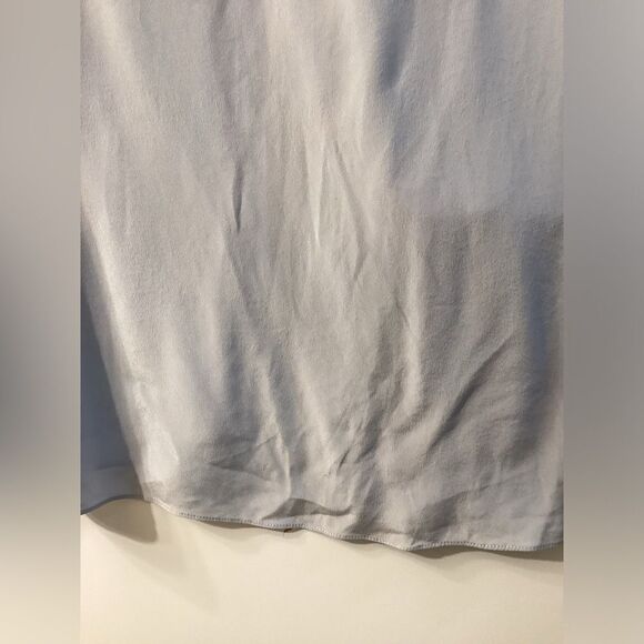 Altuzarra Silk Light Blue Button-Down Blouse Front Pockets Size 6 - Picture 7 of 11